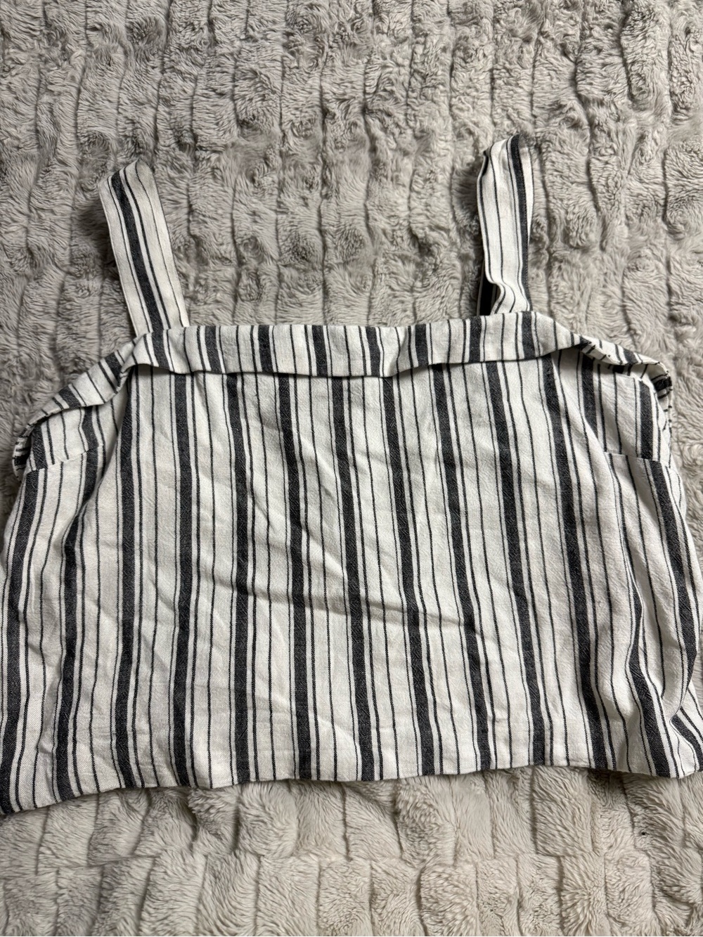 American Eagle Outfitters Black & White Striped Square Neck Cami